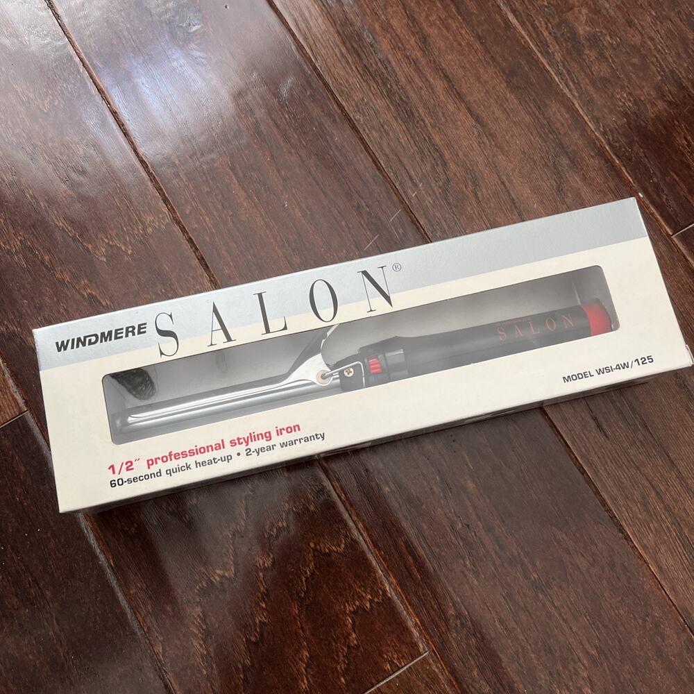 VTG NEW Windmere Salon 1/2-inch professional styling iron model WSI-4W/125 RARE